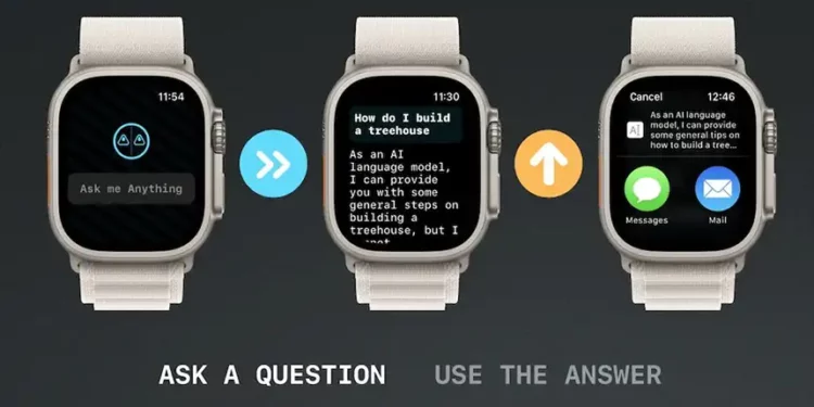 ChatGPT can be accessed on Apple Watch through the WatchGPT APP